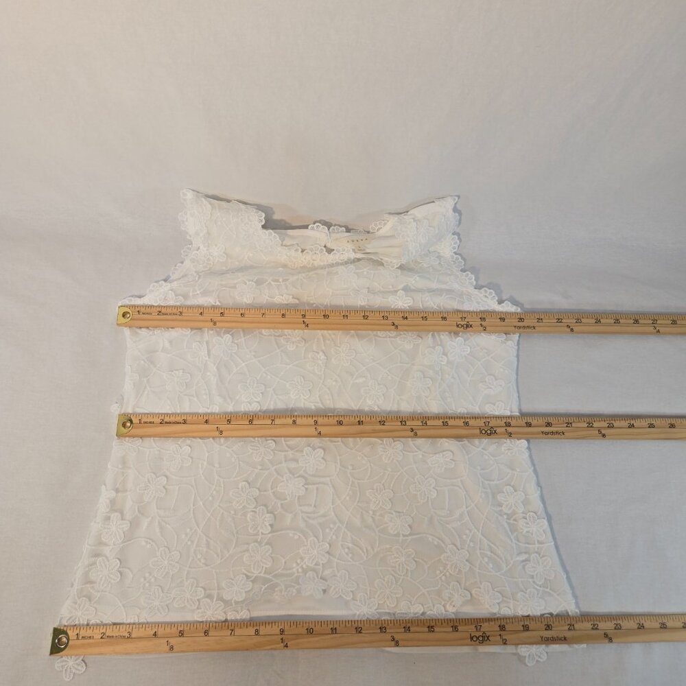 ADIVA Cottagecore Fairy White Lace Embroidered Floral Tank Top Size L New NO Tag - Picture 16 of 16